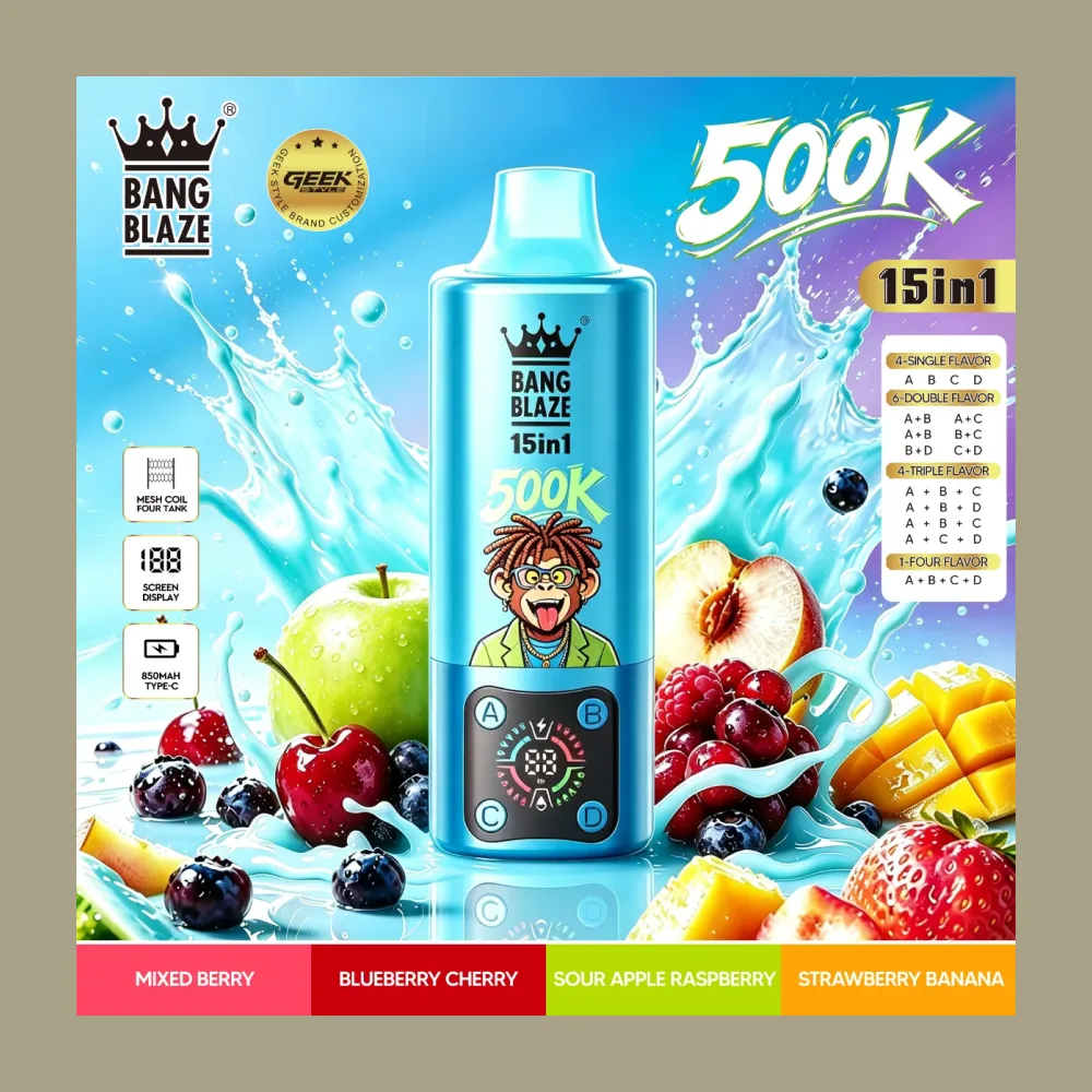 Bang Blaze 500K 15-in-1 wholesale – buy in bulk from Euro Vapes Germany