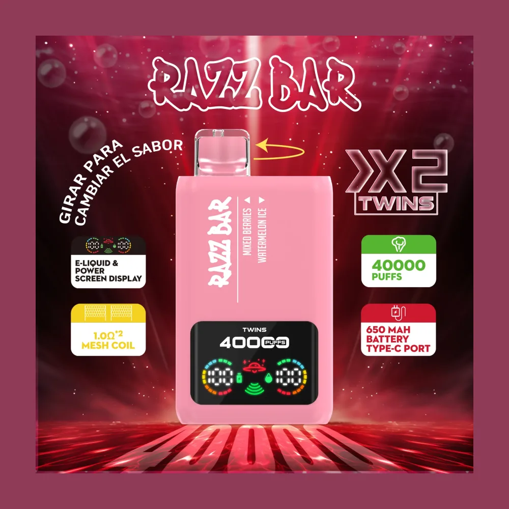 Razz Bar Twins 40000 wholesale – buy in bulk from Euro Vapes Germany