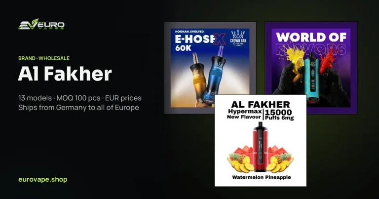 Al Fakher wholesale – buy Al Fakher vapes in bulk from Euro Vapes Germany