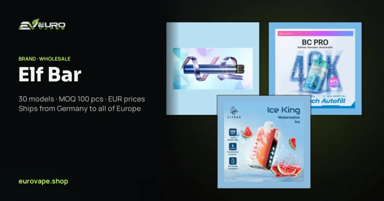 Elf Bar wholesale – buy Elf Bar vapes in bulk from Euro Vapes Germany