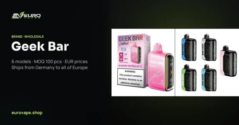 Geek Bar wholesale – buy Geek Bar vapes in bulk from Euro Vapes Germany