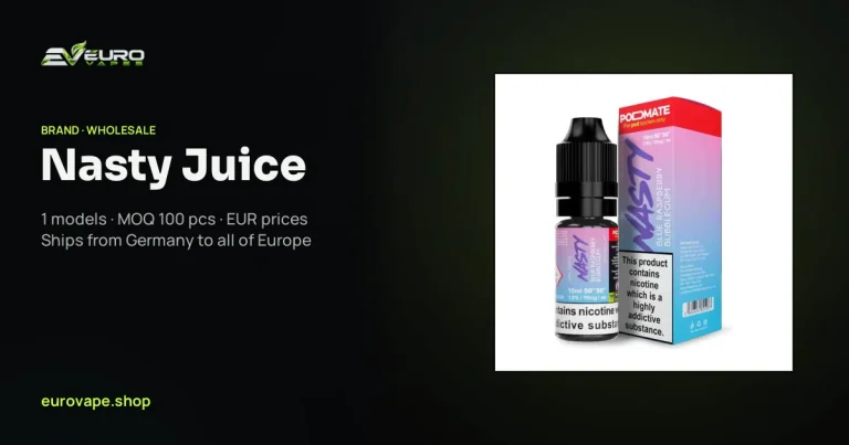 Nasty Juice wholesale – buy Nasty Juice vapes in bulk from Euro Vapes Germany