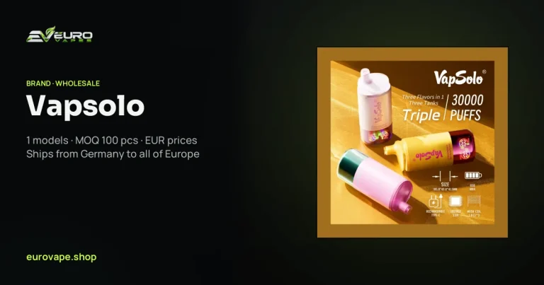 Vapsolo wholesale – buy Vapsolo vapes in bulk from Euro Vapes Germany
