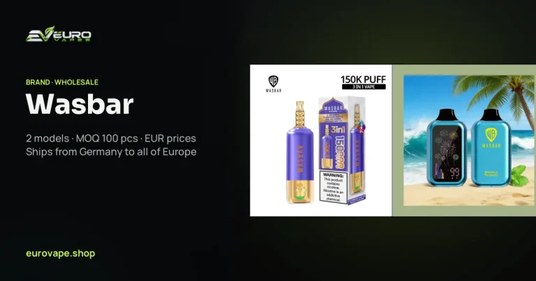 Wasbar wholesale – buy Wasbar vapes in bulk from Euro Vapes Germany