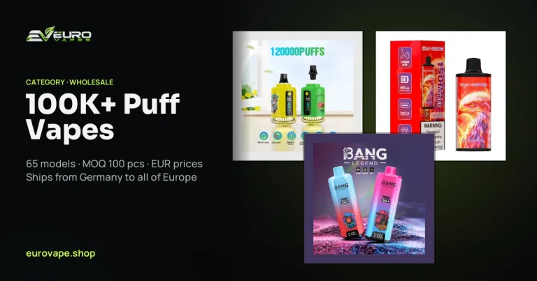 100K+ Puff Vapes wholesale – 100K+ Puff Vapes in bulk from Euro Vapes Germany