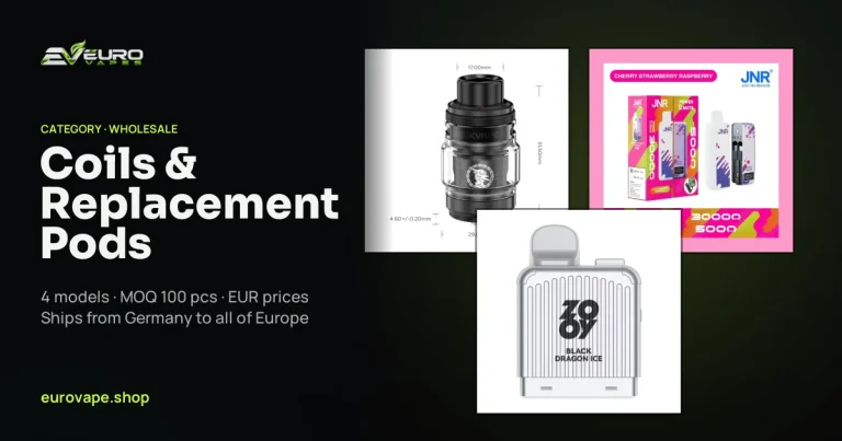 Coils & Replacement Pods wholesale – Coils & Replacement Pods in bulk from Euro Vapes Germany
