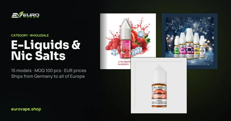 E-Liquids & Nic Salts wholesale – E-Liquids & Nic Salts in bulk from Euro Vapes Germany