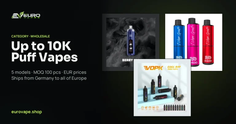 Up to 10K Puff Vapes wholesale – Up to 10K Puff Vapes in bulk from Euro Vapes Germany