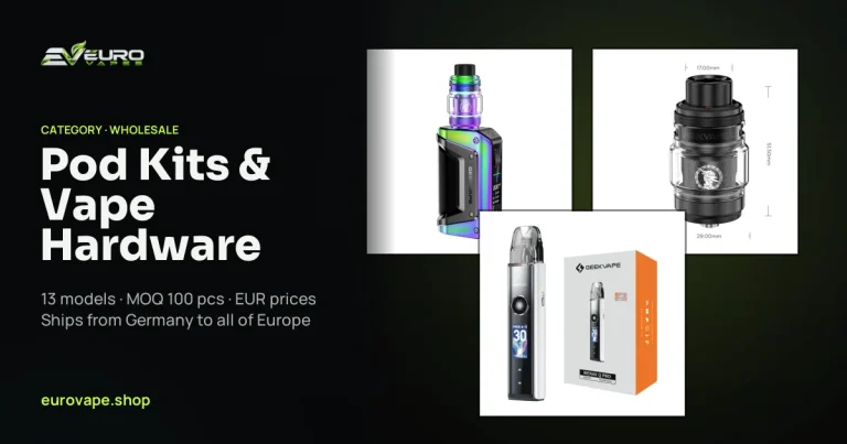 Pod Kits & Vape Hardware wholesale – Pod Kits & Vape Hardware in bulk from Euro Vapes Germany